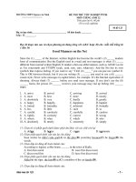 ĐỀ THI THỬ TỐT NGHIỆP PTTH MÔN TIẾNG ANH 12 - Mã đề 123 doc