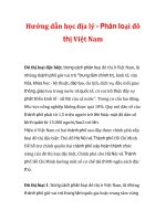 Hướng dẫn học địa lý - Phân loại đô thị Việt NamĐô thị loại đặc doc