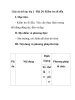 Giáo án thể dục lớp 2 - Bài 24: Kiểm tra đi đều pot