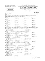 KỲ THI KHẢO SÁT CHẤT LƯỢNG CÁC MÔN THI TỐT NGHIỆP NĂM HỌC 2010- 2011 MÔN TIẾNG ANH LỚP 12( Mã đề: 363) pps