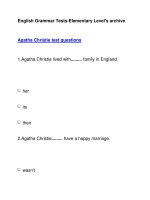 English Grammar Tests-Elementary Level''''s archiveAgatha Christie test questions ppt