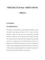 VIÊM NỘI TÂM MẠC NHIỄM TRÙNG - PHẦN 2 ppsx