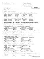 KIỂM TRA HỌC KỲ II MÔN ANH VĂN 12 - Mã đề 521 pptx