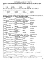 KIỂM TRA ANH VĂN - TEST 4 pps