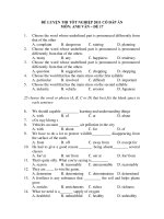 ĐỀ LUYỆN THI TỐT NGHIỆP 2011 CÓ ĐÁP ÁN MÔN: ANH VĂN – ĐỀ 17 doc