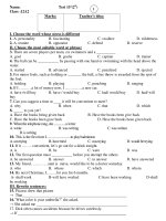 ĐỀ KIỂM TRA 15 PHÚT MÔN ANH VĂN - ĐỀ A pot