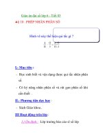 Giáo án đại số lớp 6 - Tiết 85 PHÉP NHÂN PHÂN SỐ potx