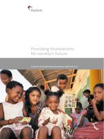 Providing foundations for societys future corporate sustainable development report 2002 holcim ltd
