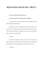 BỆNH MÀNG NGOÀI TIM – PHẦN 2 ppsx