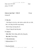 Giáo án đại số lớp 7 - Tiết 49: chương III Ôn tập pot