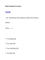 Basic Grammar''''s archiveTest 020 pot