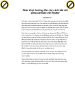 Giáo trình hướng dẫn các cách kết nối cổng console với Router phần 1 pps