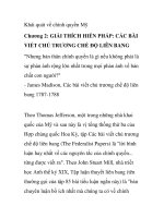 Khái quát về chính quyền Mỹ - Chương 2: GIẢI THÍCH HIẾN PHÁP: CÁC BÀI VIẾT CHỦ TRƯƠNG CHẾ ĐỘ LIÊN BANG pps