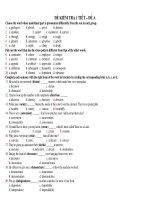 ĐỀ KIỂM TRA 1 TIẾT – ĐỀ A ppt