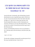 CÁC QUỐC GIA PHONG KIẾN TÂY ÂU GIAI ĐOẠN XI - XV_3 pps