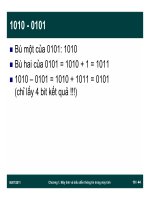 Tin học đại cương và ứng dụng : Máy tính và biểu diễn thông tin trong máy tính part 3 ppsx