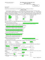 ĐỀ THI HỌC KỲ II NĂM HỌC 2010 - 2011 MÔN: Tiếng Anh 12 - TRƯỜNG THPT MỸ ĐỨC A( Mã đề thi 561) potx