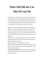 Tính Chất Hồi âm Của Một Số Loại Mô ppt