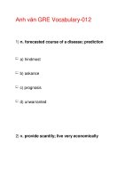Anh văn GRE Vocabulary-012 pps
