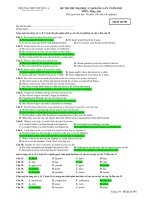 ĐỀ THI THỬ ĐẠI HỌC, CAO ĐẲNG LẦN 2 NĂM 2011 MÔN: Tiếng Anh - TRƯỜNG THPT MỸ ĐỨC A ( Mã đề 901) potx