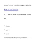English Grammar Tests-Elementary Level''''s archiveReal Life: Farm Animals (1) pdf