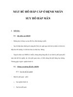 MẤT BÙ HÔ HẤP CẤP Ở BỆNH NHÂN SUY HÔ HẤP MÃN ppt