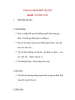 Giáo án chương trình đổi mới Chủ đề : Gia đình của bé ppt