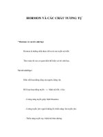 HORMON VÀ CÁC CHẤT TƯƠNG TỰ ppt