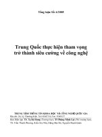 Trung Quốc thực hiện tham vọng trở thành siêu cường về công nghệ