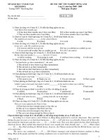 ĐỀ THI THỬ TỐT NGHIỆP TIẾNG ANH Lớp 12 năm học 2008 - 2009 - Trường THPT Trần Hưng Đạo potx