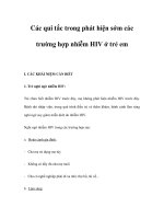 Các qui tắc trong phát hiện sớm các trường hợp nhiễm HIV ở trẻ em doc