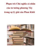 Phạm trù Chủ nghĩa cá nhân của tư tưởng phương Tây trong sự lý giải của Phan Khôi _1 pot