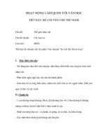 Giáo án chương trình mới: Lớp Chồi Chủ đề:Thế giới thực vật. Các loại củ. potx
