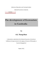 tóm tắt  phát triển du lịch sinh thái ở campuchia (the development of ecotourism in cambodia)