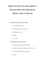 NHỮNG NGUYÊN TẮC CHỮA BỆNH VÀ PHƯƠNG PHÁP CHỮA BỆNH BẰNG THUỐC Y HỌC CỔ TRUYỀN doc