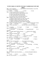 TUYỂN CHỌN CÁC ĐỀ ÔN TÂP TRẮC NGHIỆM BÁO TUỔI TRẺ ĐỀ 06 pps