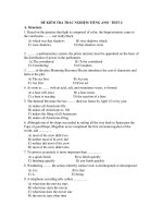 ĐỀ KIỂM TRA TRẮC NGHIỆM TIẾNG ANH - TEST 4 doc
