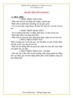 Giáo án giảng dạy lớp Chồi: Chủ Đề: MỘT SỐ LOẠI RAU pot