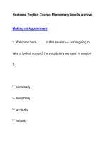 Business English Course- Elementary Level''''s archiveMaking an Appointment pptx