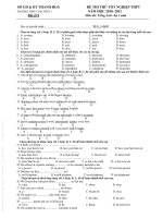 ĐỀ THI THỬ TỐT NGHIỆP THPT NĂM HỌC 2010- 2011 Môn thi: Tiếng Anh - Bài số 9 pps