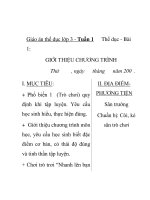 Giáo án thể dục lớp 3 - Tuần 1 1:GIỚI THIỆU CHƯƠNG TRÌNH ppt