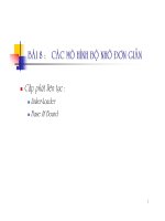 Bài giảng hệ điều hành : CÁC MÔ HÌNH BỘ NHỚ ĐƠN GIẢN pptx