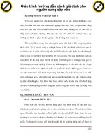 Giáo trình hướng dẫn cách giả định cho nguồn cung cấp vốn phần 1 docx