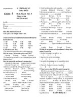 ĐỀ KIỂM TRA HỌC KÌ I - Trường THPT HÀ HUY TẬP ppt