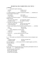 ĐỀ KIỂM TRA TRẮC NGHIỆM TIẾNG ANH - TEST 21 ppt