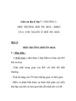 Giáo án địa lý lớp 7 - CHƯƠNG 2 : MÔI TRƯỜNG ĐỚI ÔN HOÀ – HĐKT CỦA CON NGƯỜI Ở ĐỚI ÔN HOÀ Bài 13 : MÔI TRƯỜNG ĐỚI ÔN HOÀ pot