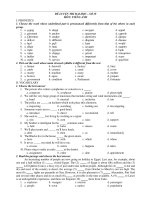 ĐỀ LUYỆN THI ĐẠI HỌC – SỐ 29 MÔN: TIẾNG ANH docx