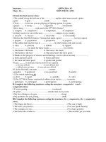 KIỂM TRA 15’ MÔN TIẾNG ANH potx