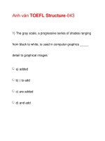 Anh văn TOEFL Structure-043 ppt