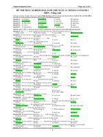 ĐỀ THI TRẮC NGHIỆM BÁO TUỔI TRẺ NGÀY 12 THÁNG 6 NĂM 2011 MÔN : Tiếng Anh docx